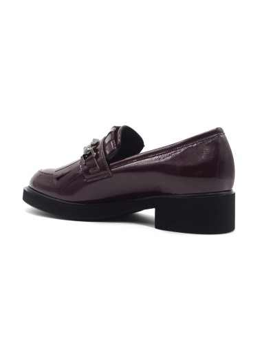 Donna Serena Black women’s patent loafers with tassels