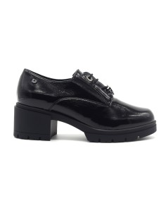 Donna Serena Blu women’s naplack lace-up shoes with heel