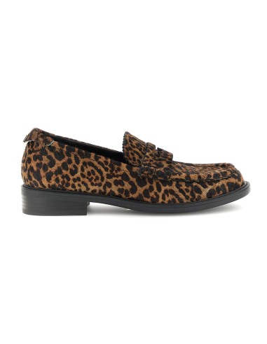 Cafè Noir mocassin femme effet cuir à poils imprimé animalier