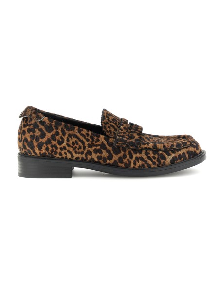 Cafè Noir mocassin femme effet cuir à poils imprimé animalier