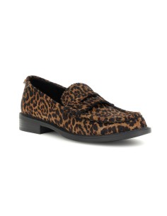 Cafè Noir Damenloafer in Felloptik mit Animalprint 2