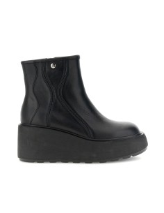 Cafè Noir Damenstiefelette aus Leder mit Keilabsatz