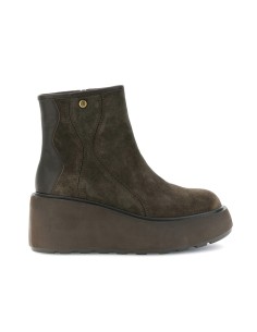 Cafè Noir women’s suede wedge ankle boot