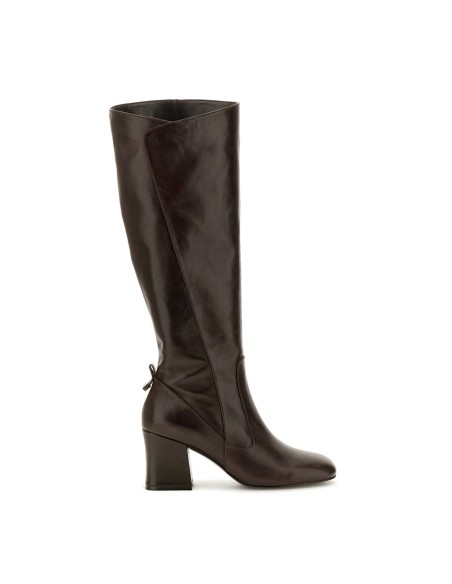 Cafè Noir botte femme en cuir à talon large