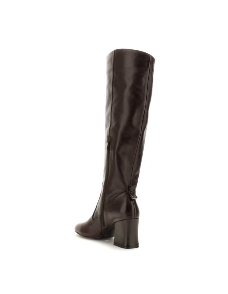 Cafè Noir Damenstiefel aus Leder mit Blockabsatz