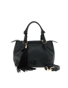 Cafè Noir sac tote femme avec rabat et pompon amovible