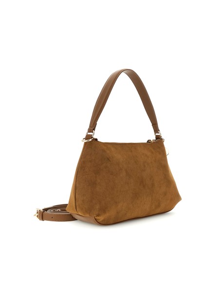 Cafè Noir women’s suede-effect hobo bag with charm