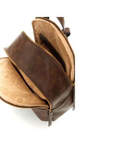 Cafè Noir petit sac à dos femme effet vintage avec poche avant