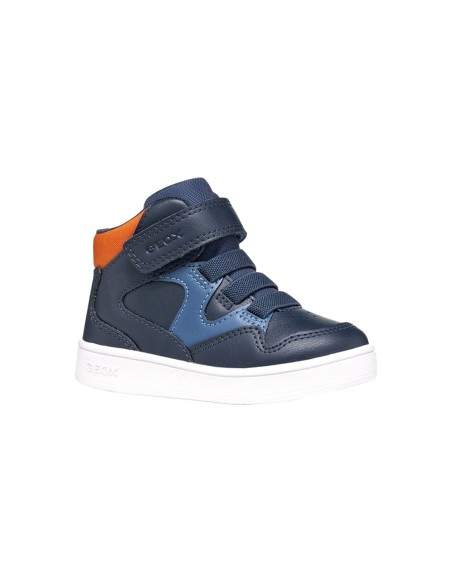 Geox B Eclyper Boy faux leather high-top sneaker for baby boys