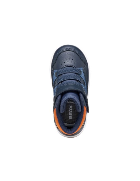 Geox B Eclyper Boy faux leather high-top sneaker for baby boys