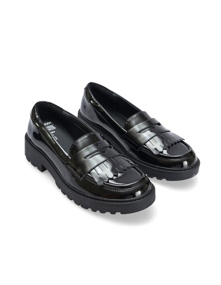 Geox J Casey Girl mocassin verni pour fille avec pampilles