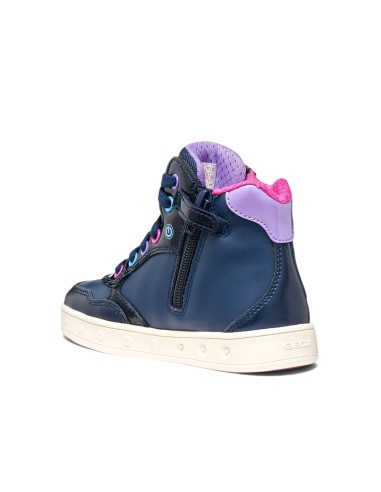 Geox J Skylin Girl zapatilla para niña con luces y Stitch