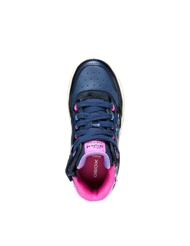 Geox J Skylin Girl Sneaker für Mädchen mit Lichtern und Stitch