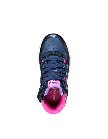 Geox J Skylin Girl sneaker fille avec lumières et Stitch