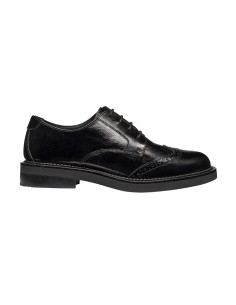 Geox D Serilda Damen-Schnürschuh aus Naplack mit Brogue-Details