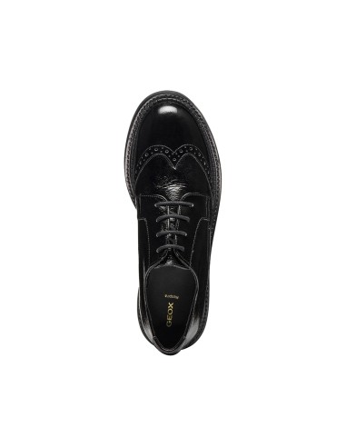 Geox D Serilda women’s naplack lace-up shoe with brogue details