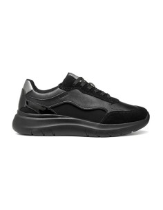 Geox D Plummery Damen-Sneaker aus Veloursleder mit Schnürung