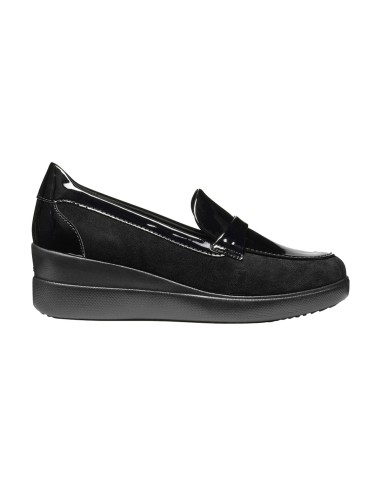 Geox D Stardust mocasín de mujer con cuña de 6 cm