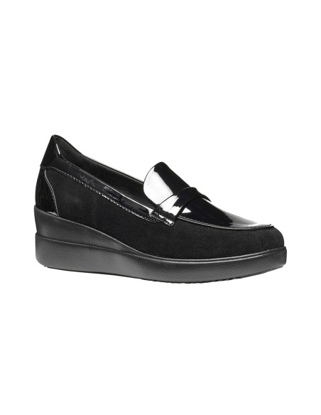 Geox D Stardust Damenloafer mit 6 cm Keilabsatz