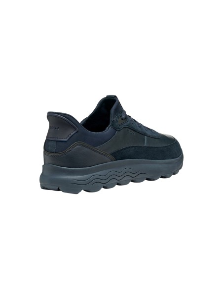 Geox U Spherica Plus Herren-Sneaker aus Nappa- und Veloursleder