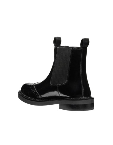 Geox D Serilda Damenstiefelette aus Naplack mit Brogue-Details