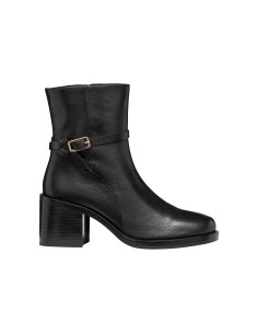 Geox D Sobima women’s leather ankle boot with 6 cm heel