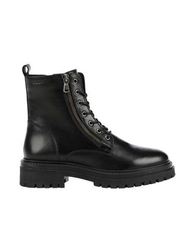 Geox D Iridea bottine de combat femme en cuir à deux zips