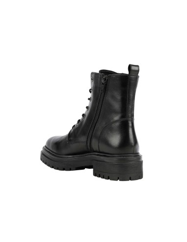 Geox D Iridea bottine de combat femme en cuir à deux zips