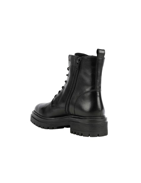 Geox D Iridea Damen-Lederstiefel mit zwei Reißverschlüssen