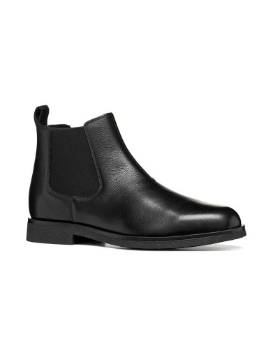Geox U Claudio men’s leather ankle boot with elastic panels