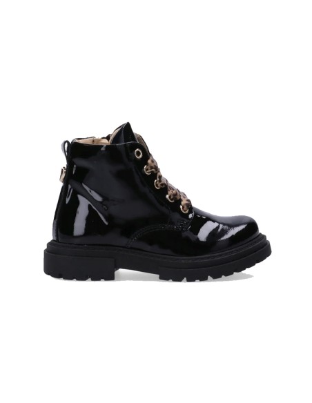 Walkey patent combat boot for baby girls, Made in Italy