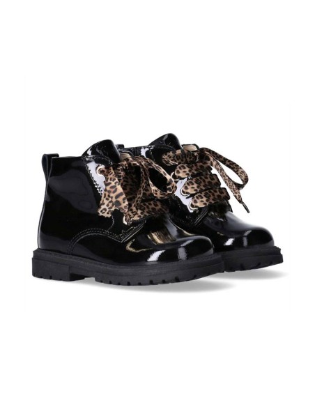 Walkey Lack-Schnürstiefel für kleine Mädchen, Made in Italy