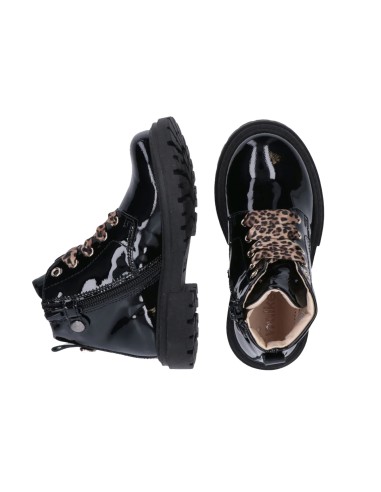 Walkey Lack-Schnürstiefel für kleine Mädchen, Made in Italy