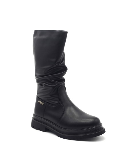 Ferré Rock botte froncée fille en simili cuir