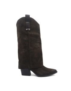 Kharisma Damen-Westernstiefel aus geöltem Leder mit Umschlag