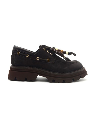 Kharisma Damen-Schnürschuh aus Veloursleder mit Profilsohle