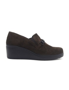Melluso Walk women’s suede wedge loafer with Memory Foam