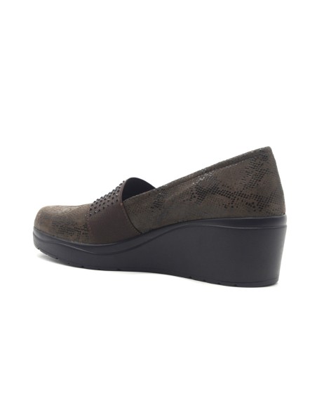 Melluso Walk mocassin confort femme en daim avec Memory Foam