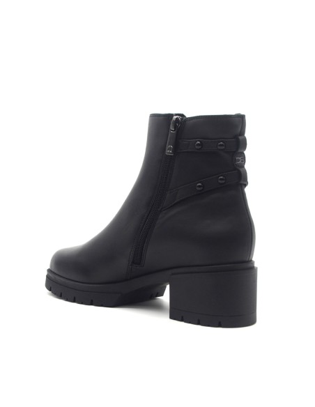 Donna Serena Blu women’s leather ankle boot with jewelled accessory