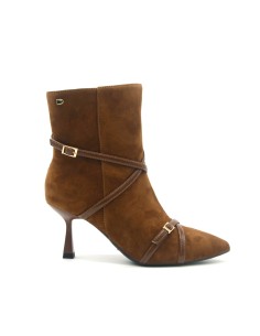 Donna Serena Becky women’s suede ankle boot with mid heel