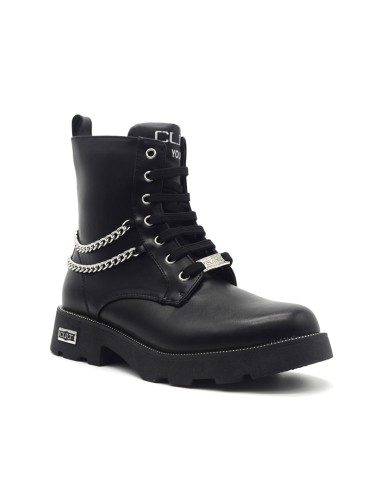 Cult Combat boots with embossed logo