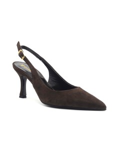 DIPARISI slingback de mujer en ante con tacón medio Made in Italy 2
