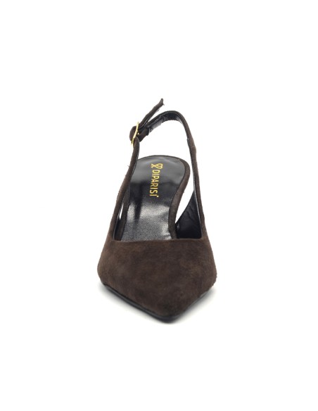 DIPARISI women’s suede mid-heel slingback Made in Italy