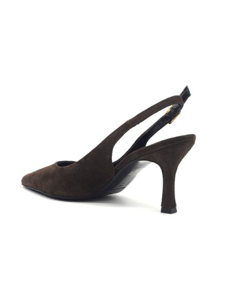 DIPARISI women’s suede mid-heel slingback Made in Italy