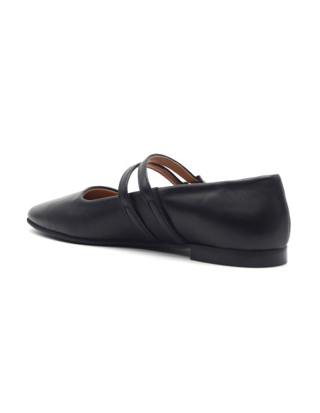 DIPARISI ballerine femme en nappa avec double bride