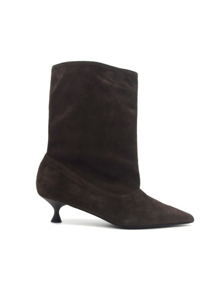 DIPARISI women’s elegant suede ankle boot Made in Italy