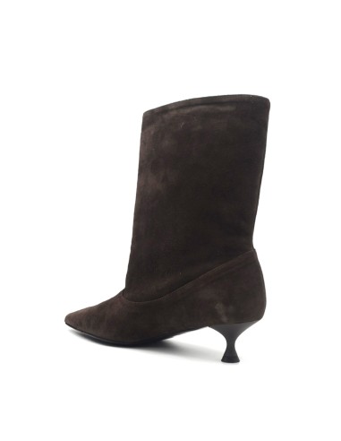 DIPARISI botín elegante de mujer en ante Made in Italy
