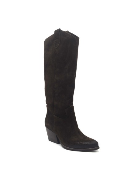 DIPARISI stivale texano donna in camoscio Made in Italy