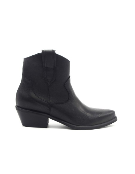 DIPARISI women’s leather cowboy ankle boot with zip Made in Italy