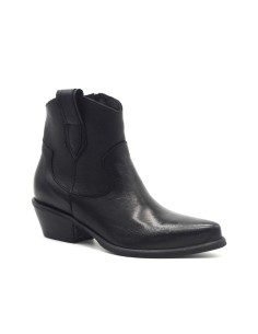 DIPARISI bottine western femme en cuir avec zip Made in Italy 2